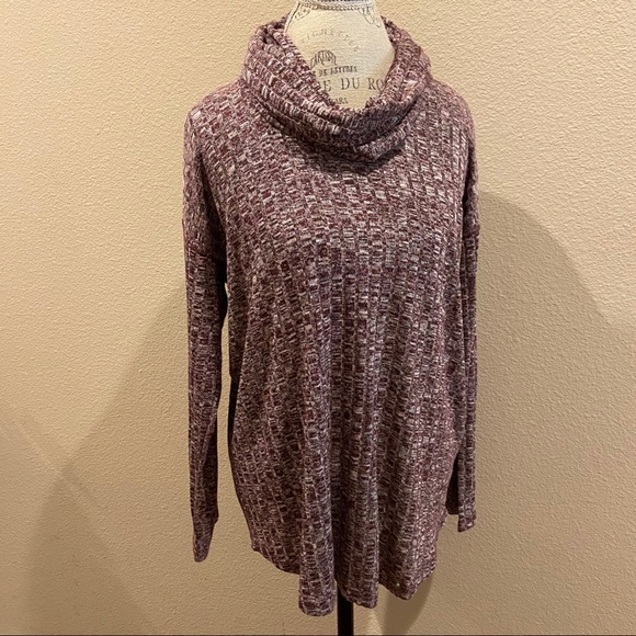 Sunday Sweaters - Sunday Dress Barn sz large cowl neck maroon shirt